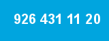 926 431 11 20 926 431 11 20